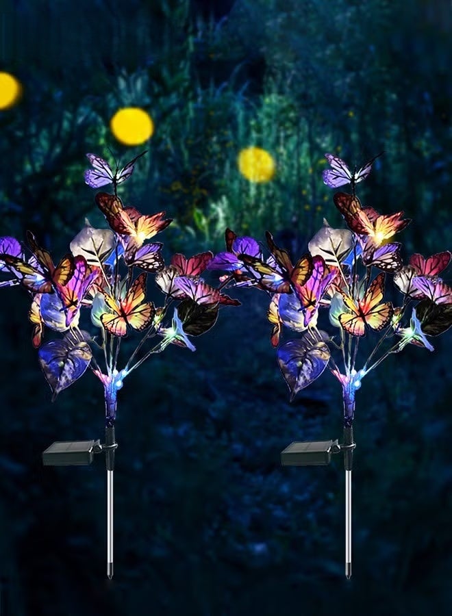 LED حديقة الأضواء الشمسية,مضاد للماء أضواء الشمسية الزخرفية,الألياف البصرية أضواء الزخرفية الفراشة,أضواء الشمسية الفراشة للحديقة ساحة Pathway,, - Image 1